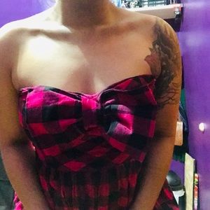 Black & Pink Plaid Dress